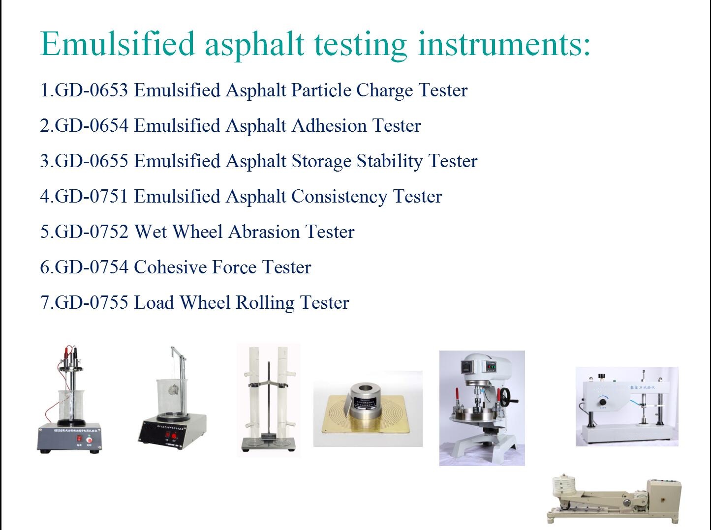 Emulsified asphalt Lab Testing Equipments