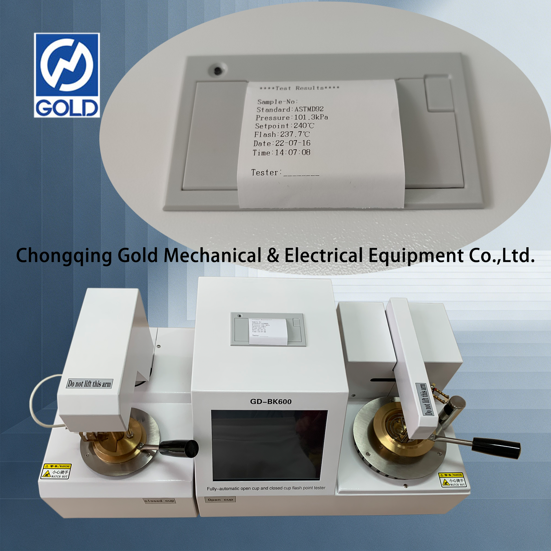 Fully-Automatic Open Cup And Closed Cup Flash Point Tester