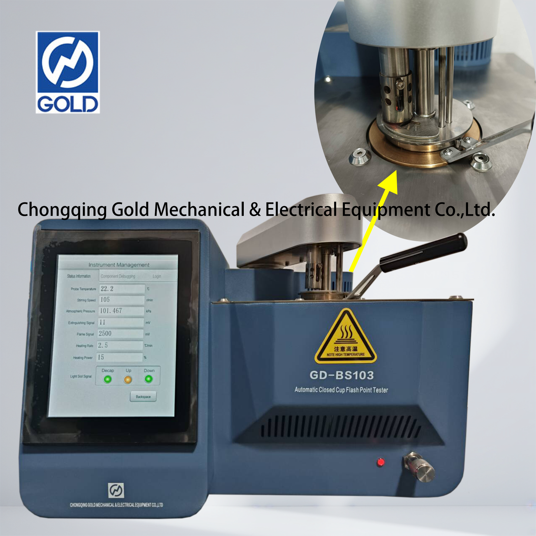 ASTM D93 Automatic Closed Cup Flash Point Tester