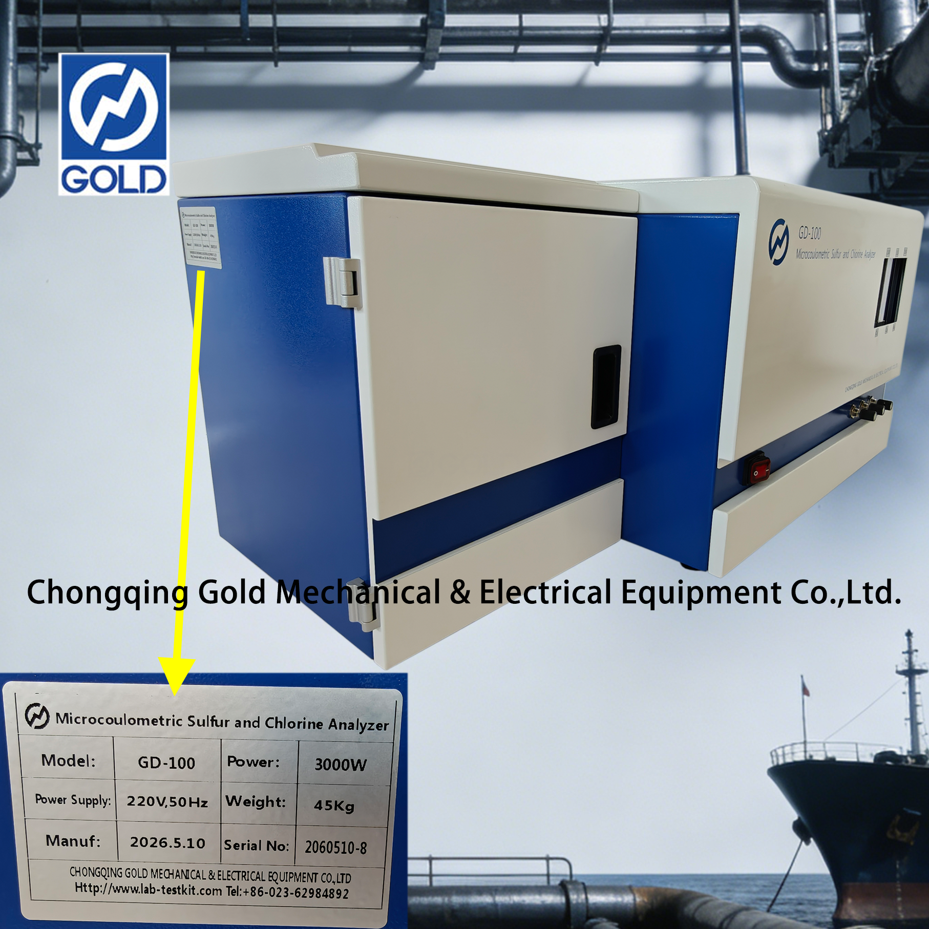 ASTM D3120 Microcoulometric Sulfur And Chlorine Analyzer